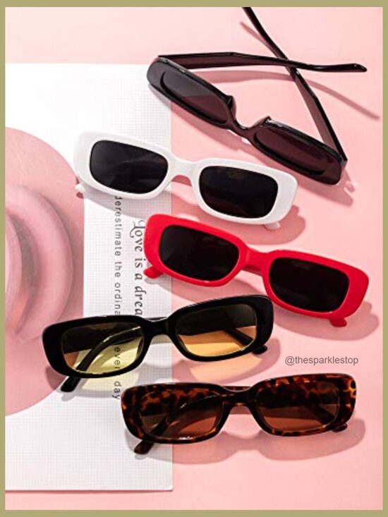 Retro Rectangle Sunglasses Plastic Frame UV Protection Polarized main image 5